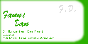 fanni dan business card